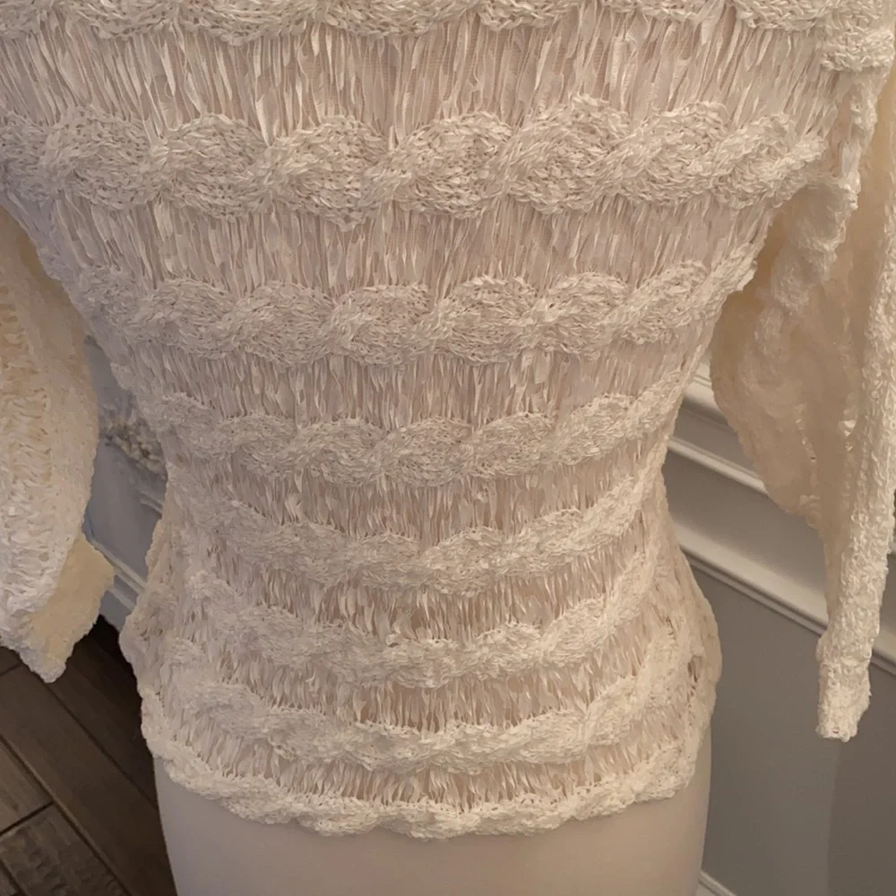 Anthropologie MOTH Ribbon Weave Sweater - Picture 6 of 8